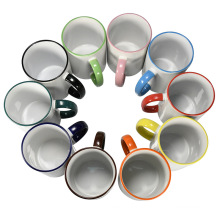 2021 Vente chaude en céramique à l&#39;intérieur Color 11oz Stoneware White Blanks Mugs Sublimation Ceramic Cups à vendre